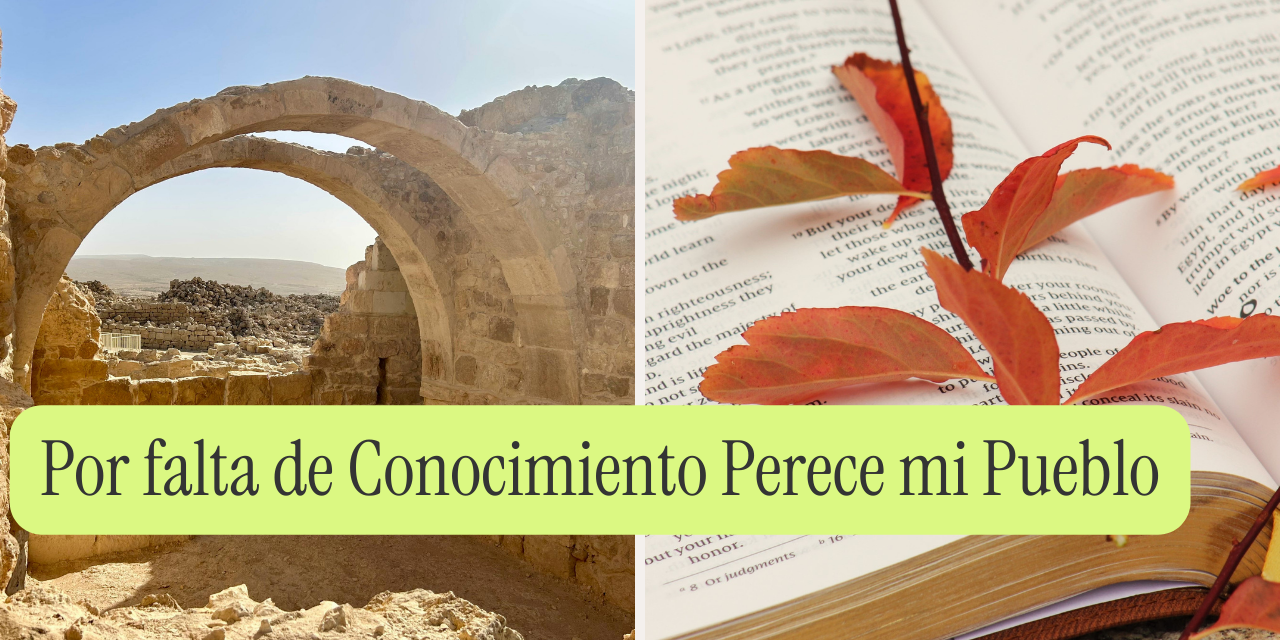 Por falta de Conocimiento Perece mi Pueblo